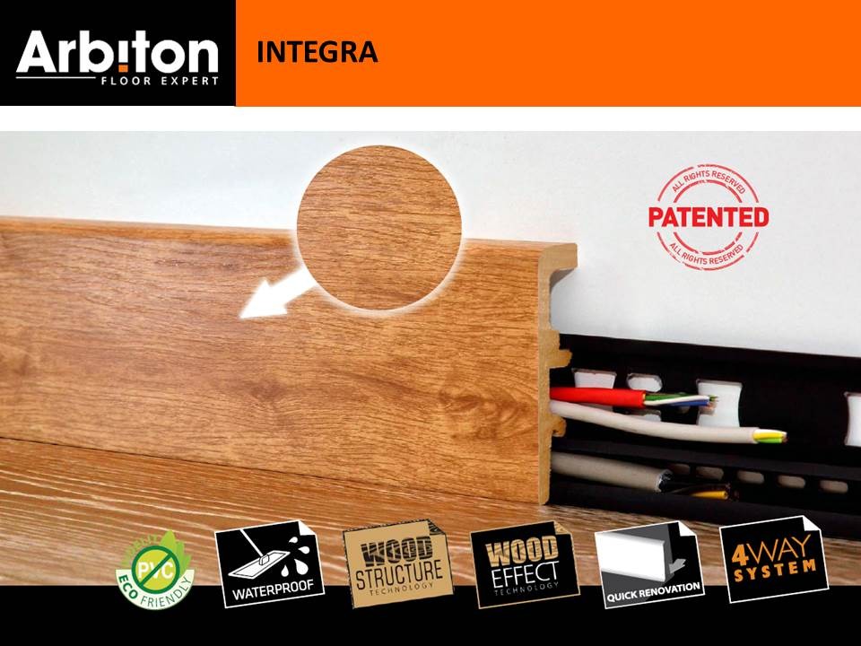 Плинтус INTEGRA 80 мм, Арбитон от ООО "А Стиль" Новосибирск